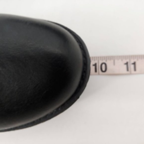 Cambridge Select Womens Riding Boots Black Block Heels Mid Calf Buckle Zip 6 New - Picture 6 of 12